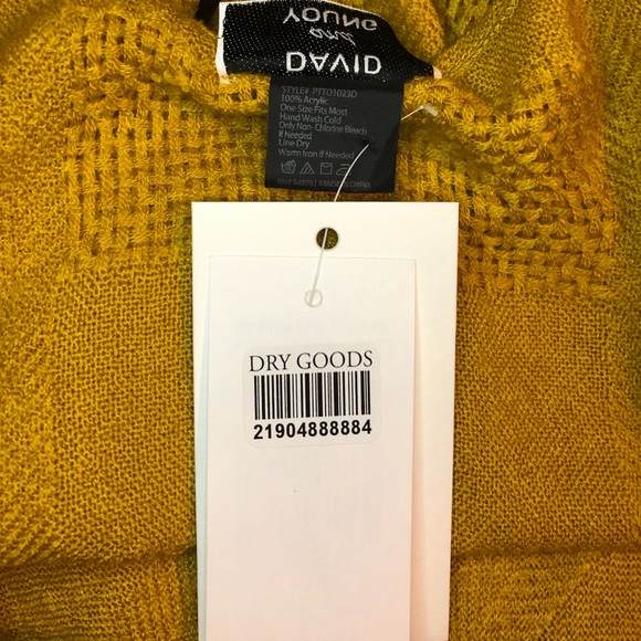 David And Young Mustard Poncho Style Cardigan NWT - Picture 4 of 4